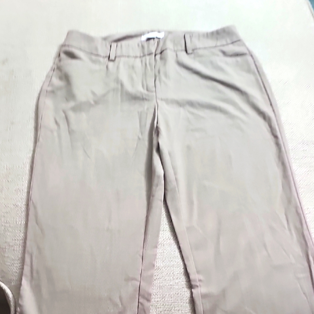 Nww York & Company Stretch Classic Beige Wide  Leg Dress Pants Size 6
